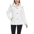 thumbnail image 3 of Wantdo Women's Puffer Jacket Recycled Padded Winter Jacket Puffy Coat with Removable Hood White XL, 3 of 10