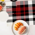 thumbnail image 2 of Tartan Checkered Placemats, Plaid Modern Abstract British Red Black Table Mat Linen Burlap Washable Double-Deck Heat Insulation for Dining Table Kitchen Table Set of 4 (12 x 18 inch), 2 of 6