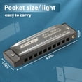 thumbnail image 4 of Harmonica East Top Diatonic Blues Deluxe Key C, 10 agujeros, 4 of 7