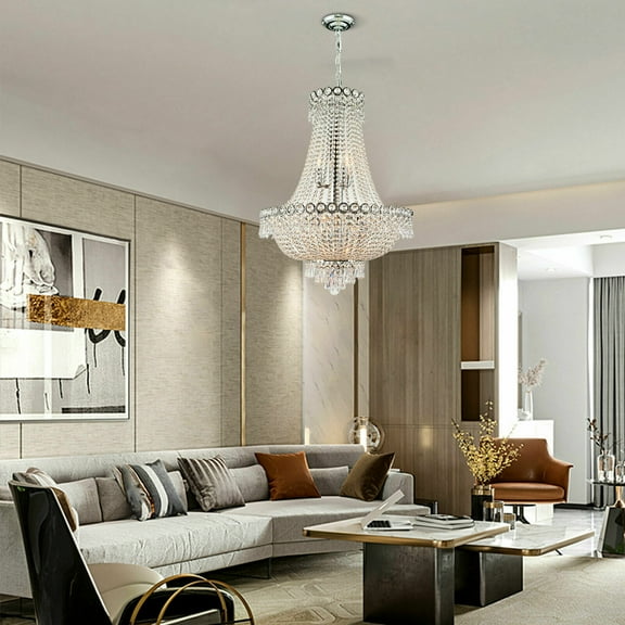 French Empire Crystal Chandelier Lighting Modern Pendant Lamp Hanging Fixtures