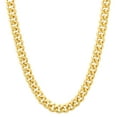 thumbnail image 2 of 14K Gold Heavy Plated Chunky Nugget Textured Rectangular Pendant + 20" 4mm Curb Chain Necklace Set, 2 of 7
