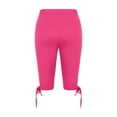 thumbnail image 5 of Jewelreauty Short Leggings for Women High Waisted Workout Stretch Yoga Leggings Pull On Knee Length Pants (2XL, Hot Pink), 5 of 5
