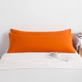 thumbnail image 3 of 2 Pack Microfiber Body Pillowcases Set, Soft and Cozy Long Pillows Covers, (Body pillow not included), 20" x 54", Orange, 3 of 5