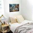 thumbnail image 5 of Naloa Red Blue Dragon Battle Epic Print Canvas Picture,Wall Pictures, Modern Decorative Poster,Art Prints for Bedroom, Toilet, 40 x 30 cm, Built-in Wooden Frame, 5 of 6