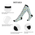 thumbnail image 5 of Lsque Frog In Mermaid Pattern Sport Compression Socks for Men & Women 15-20 mmHg Knee High Nurse Pregnant Running Medical and Travel Athletic, 5 of 6