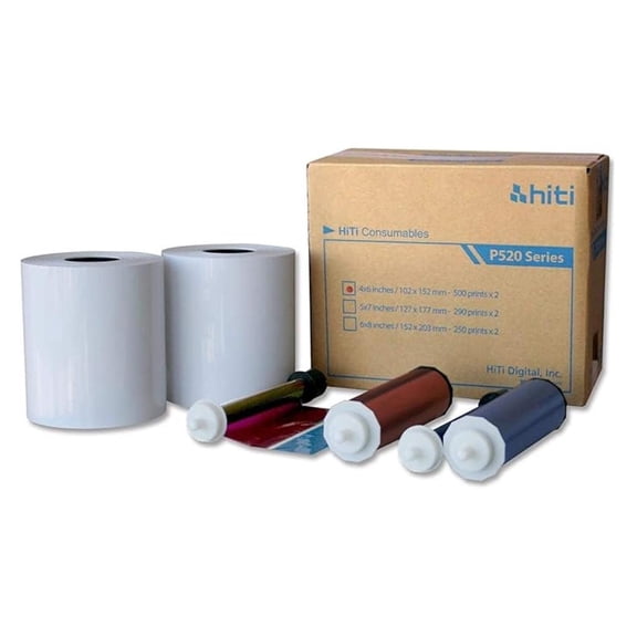 Thehomeuse S SMAZINSTAR HOKEKM HiTi 4x6 Media for Hiti P525L and P520L Printers. Paper and Ribbon kit (Total of 1000 Prints Size 4x6 inches).