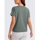 thumbnail image 2 of Remera CRZ YOGA de Algodón Pima Cuello Redondo Relajada Gris Salvia M, 2 of 5