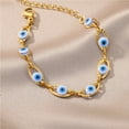 thumbnail image 3 of 2PCS Rainbow Evil Eye Bracelets For Women Stainless Steel Gold Color Turkish Demon Chain Charm Bracelet Summer Beach Jewelry, 3 of 6