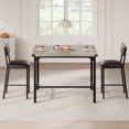 thumbnail image 3 of Modern Dining Table Set for 4, 5-Piece Table and Chairs with Storage Rack, Wood Tabletop & Heavy-Duty Metel Frame, Dining Room Set for Small Space, Apartment, 3 of 9