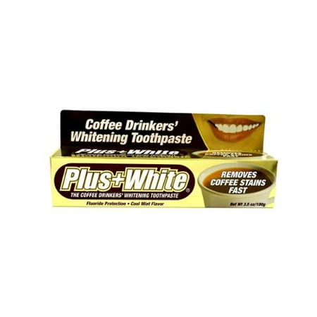 Plus White Dentifrice blanchissant 3,50 oz de café Buveurs (pack de 3)