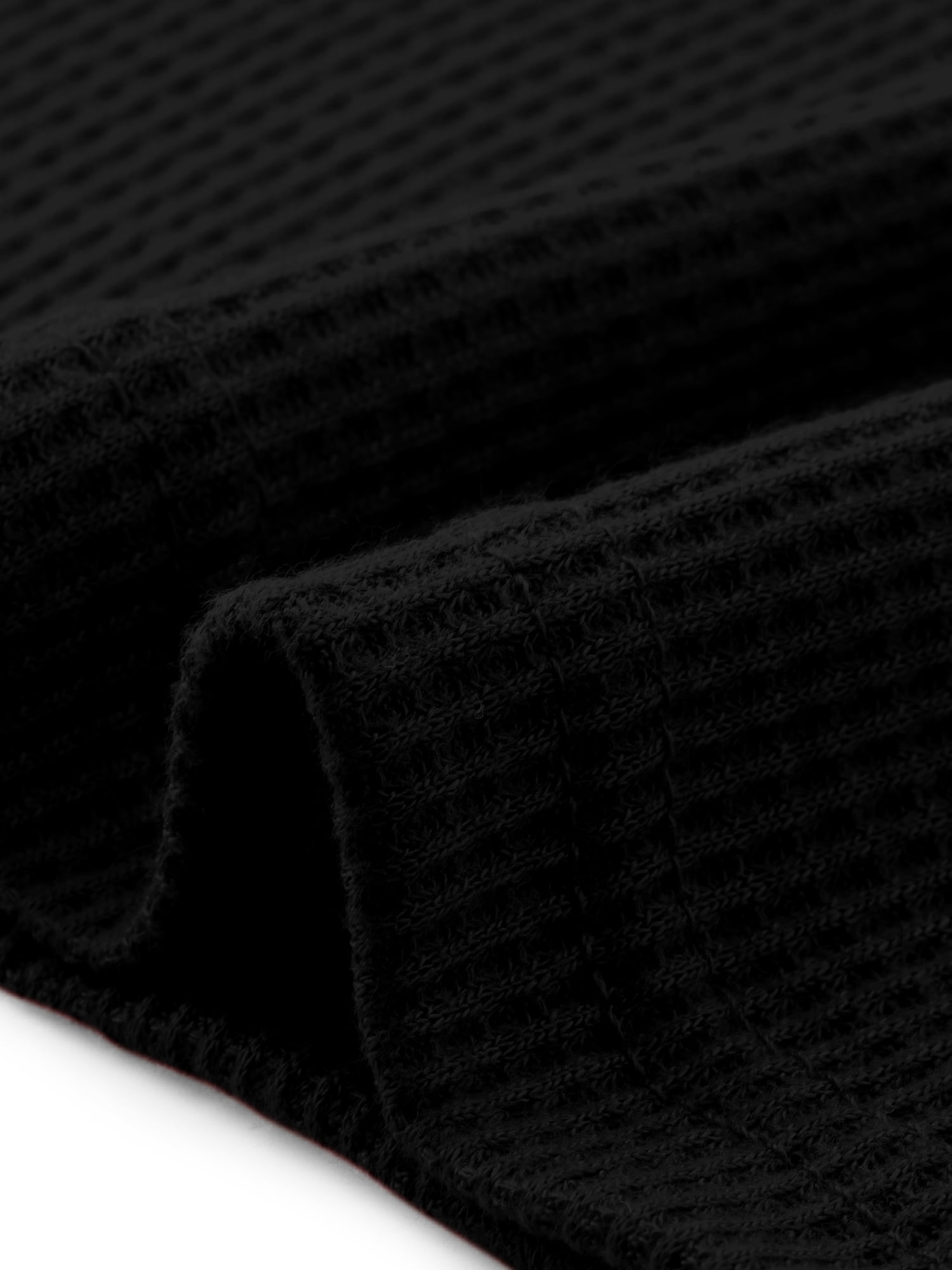 DARING DIVA Women's Casual Midi 3/4 Sleeves Square Neckline Dress L Black