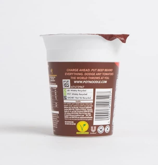 Pot Noodle Beef & Tomato Instant Noodles 90g, Imported from Britain
