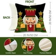 Merry Christmas Nutcracker Decorative Throw Pillow Cover 20 x 20 Set of