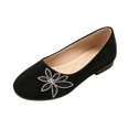 thumbnail image 3 of YOUYEDIAN Loafers for Women Fashion Slip On Round Toe Casual Low Heel Floral Deco Flats Versatile Comfy Dress Shoes, 3 of 5