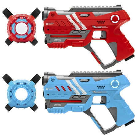 Best Choice Products Set of 2 Laser Tag Blasters with Vests and Backwards Compatible,