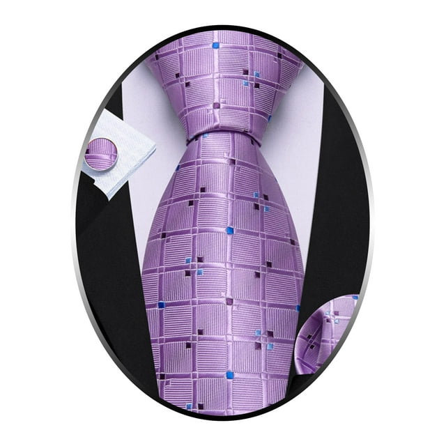 Juego de corbatas Barry.Wang Classic de seda a cuadros, 150 cm