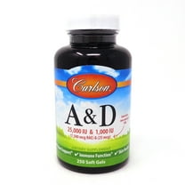 Carlson Vitamins A & D 25000 / 1000 IU  - 250 Softgels