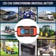 thumbnail image 2 of Cargador de batería inteligente 10A 12V/5A 24V, Cargador de Batería, Mantenedor y Reparación Automática Portátil con Pantalla LCD, para Automóvil, Motocicleta, Camión, AGM, Gel, Húmedo, SLA, 2 of 5