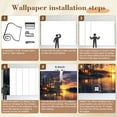thumbnail image 5 of Peel and Stick Wallpaper Wall Murals Sunset Log Cabin Pine Trees Lake Pier Realistic 69"H x 96"W Removable Wall Paper Self-Adhesive Wall Decor for Bedroom Living Room Nursery, 5 of 7