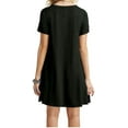 thumbnail image 2 of Women's Casual Dress Short Sleeves Knit T Shirt Swing Dress, 2 of 2