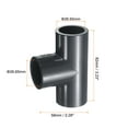thumbnail image 2 of Uxcell 3Pcs Tee Fitting 3/4" 3 Way Connector Furniture Build Grade Pipe Coupling, 2 of 7