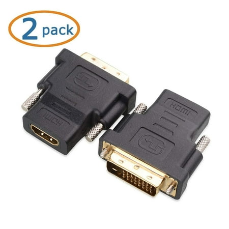 Hdmi Male Monitor Cable - 2X DVI-D 24+1 Pin Male to HDMI Female M-F Adapter Converter for HDTV LCD Monitor, HDMI male to HDMI male cable with transfer rate of up to 5Gbps By EpicDealz,USA
