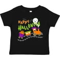 thumbnail image 3 of Inktastic Happy Halloween Train with Pumpkins, Bats, Cat,and Ghost Boys or Girls Toddler T-Shirt, 3 of 5