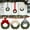 A,B,C, variant on Mouliraty 6Pcs Mini Christmas Cabinets Wreaths, 3.9 Inch Christmas Cabinet Wreath Ribbon Window Christmas Wreath with Berry Bow, Greenery for Farmhouse Holiday Decoration