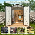 thumbnail image 4 of Easmvetaln 5x3x6FT Metal Sheds & Outdoor Storage, Tool Shed for Patio Backyard Garden (Gray), 4 of 7