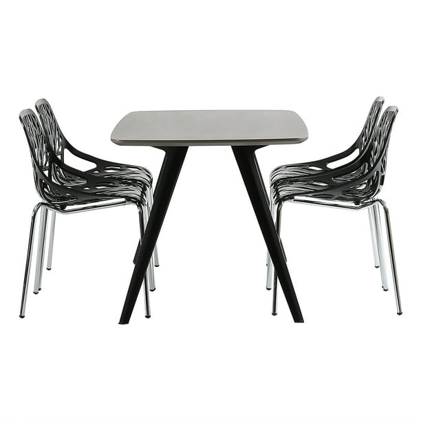 Patio Mid Century Plastic Chair Sets Of 4 For Guest Reception Chairs With Steel Legs 21 3 X 33 5 Stackable Protect Pads Restaurants Pubs Cafes Black S13198 Com Patio Mid Century Plastic Chair Sets Of, Patio Plastic Chairs And Table