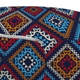 thumbnail image 3 of Aztec Pouf Cover with Zipper, Continuous Motifs in Vivid Colors Pattern, Soft Decorative Fabric Unstuffed Case, 30" W X 17.3" L, Night Blue Multicolor, by Ambesonne, 3 of 5