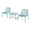 Teal, variant on GZXS 3-Piece Outdoor Metal Conversation Set, Patio Bistro Set for Garden, Balcony, Backyard, Poolside, Easy Assembly, Teal
