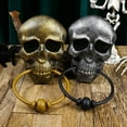 thumbnail image 3 of WBQ Scary Halloween Doorbell Skull Trick Toys, Haunted House Party Supplies Light up Door Hanging, 3 of 8