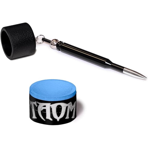 Taom V10 Billiard Pool Cue Premium Chalk Blue - with Bullet Chalk Holder