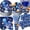 Dark Blue, variant on 452 Pcs Party Supplies Serve 50 Guests, Paper Plates Napkins Cups Cutlery Plastic Tablecloth Dinnerware for Birthday Wedding Party Decoration(Dark Blue, Space)