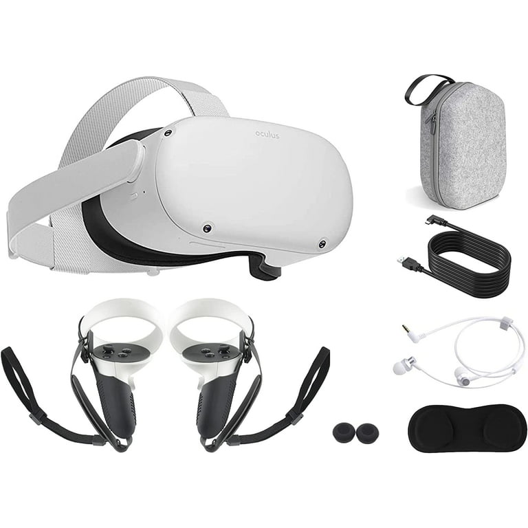 2023 Oculus Quest 2 All-In-One VR Headset, 128GB SSD, Holiday Family  Bundle: Marxsol Carrying Case, Earphone, Link Cable, Touch Controllers with  Grip Cover,Knuckle & Hand Strap Lens Cover 
