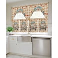 thumbnail image 4 of Fall Pumpkins Truck Kitchen Curtain and Valance Set 3 Pieces,Rod Pocket Short Tier Curtains 36 Inch Length,Orange Plaid Thanksgiving Rustic Swag Topper Small Window Treatment for Cafe Bathroom, 4 of 6