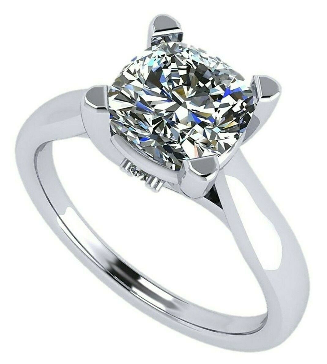 platinum simulated diamond rings