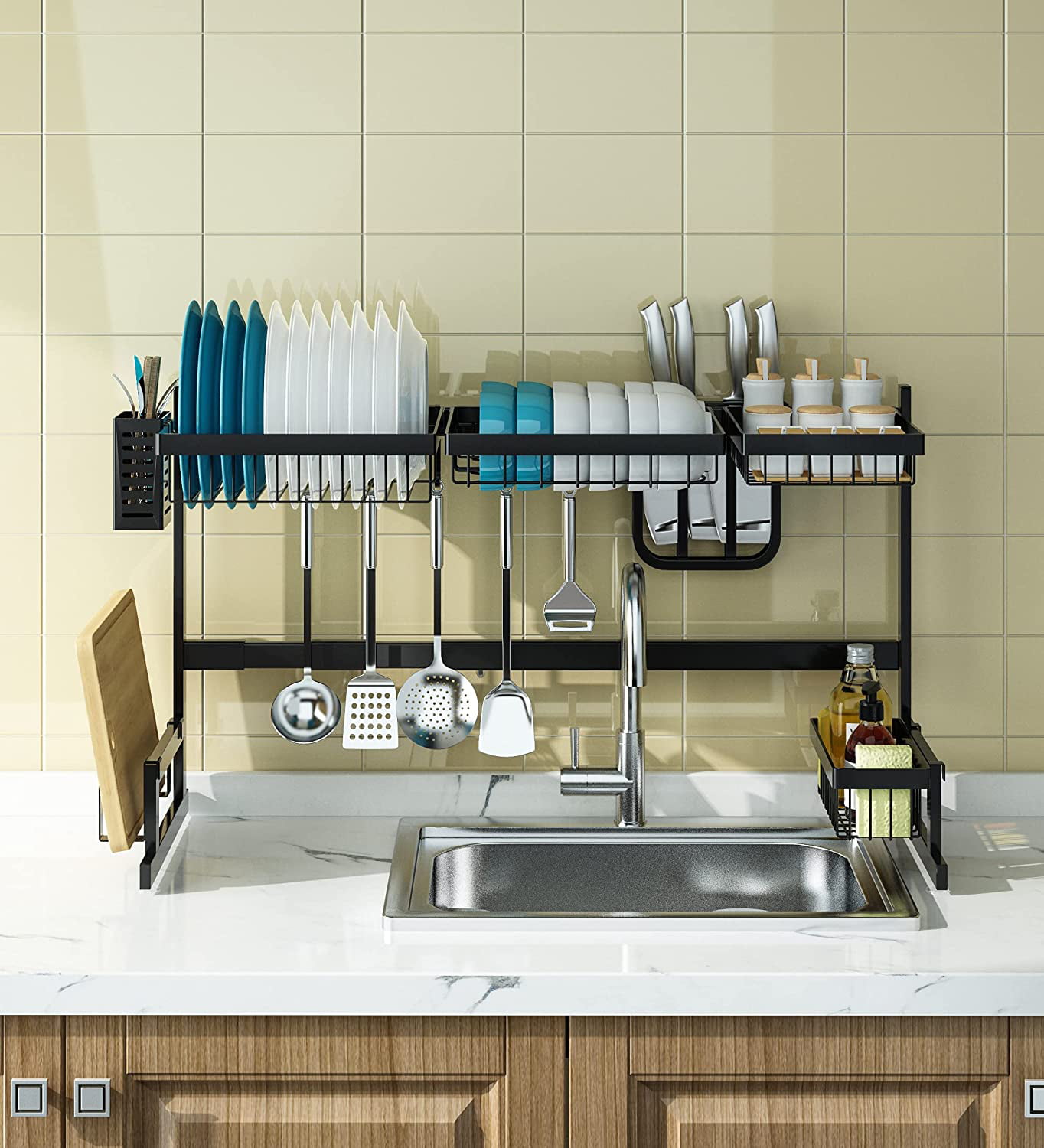 Lifefair Over Sink Dish Drying Rack Adjustable