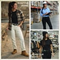 thumbnail image 3 of Dickies Womens Work Pants - High Waist Women Carpenter Pants Relaxed Fit with Belt & Utility Pockets, 3 of 7