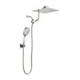 thumbnail image 2 of Cobbe Adjustable 12 Inch High Pressure Dual Shower Head with 12-Spray Handheld Shower, Chrome, 2 of 12