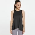 thumbnail image 2 of CAIXIA High Neck Workout Tank Tops for Women Sleeveless Tank Tops for Women Open Back T-Shirt Tops for Athletic Running Tennis Yoga Stretch Gym Clothes,Black, 2 of 6