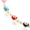 thumbnail image 2 of Real 18K Gold Plated Brass Enamel Link Bracelets Colorful 200mm, 2 of 3