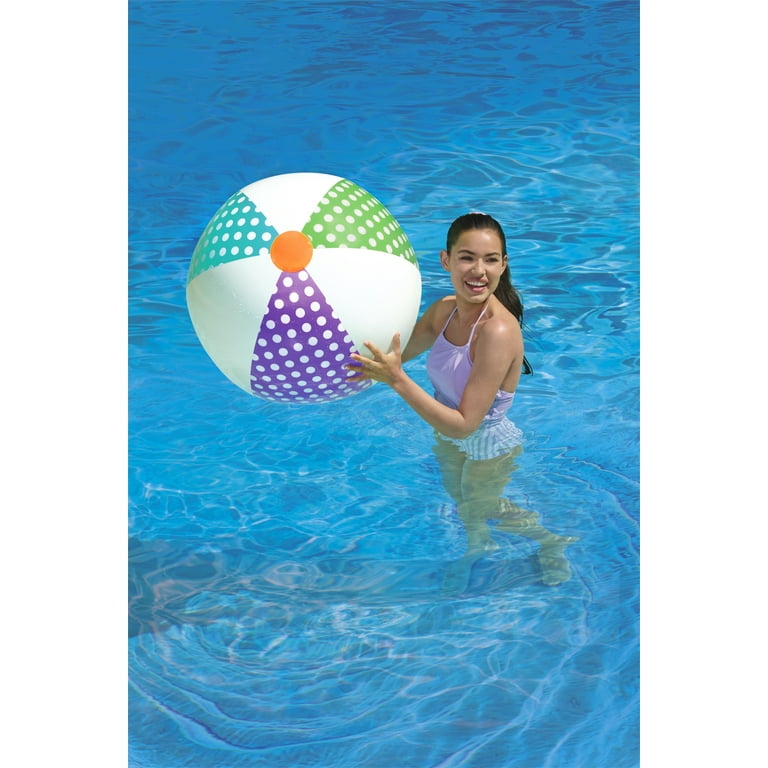 Bluescape 25 in. Jumbo Multicolor Beach and Inflatable Pool