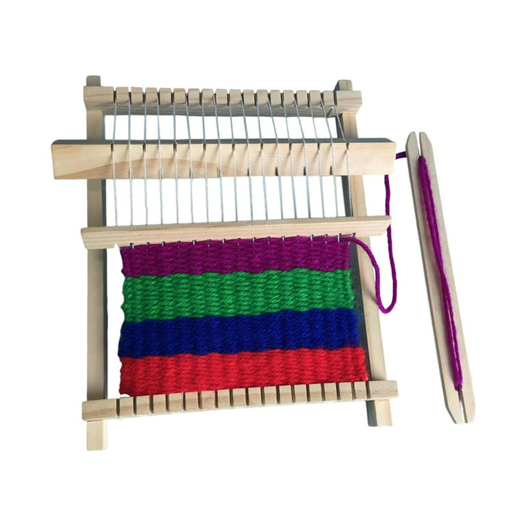 Wooden Weaving Loom DIY Hand Knitted Creative Craft Yarn Woven Machine Tapestry for Children Kids Beginners, Size: 21.5cmx16.5cmx3cm, Other