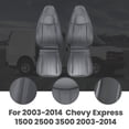 thumbnail image 5 of Maxpeedingrods Leather Seat Cover for Chevy Express & GMC Savana 1500 2500 3500 2003-2014 Dark Gray Passenger Sdie, 5 of 12