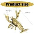 thumbnail image 5 of AOOOWER Gold Crawfish Sculpture Solid Metal Ornament Lobsters Figurine for Home Office Garden Desktop Cabinets Decors, 5 of 10