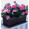thumbnail image 3 of HC Companies 30 Inch Fluted Plastic Venetian Flower Box, Chocolate (2 Pack), 3 of 3