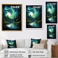thumbnail image 4 of Designart "Aurora Reflections of Northern Lights III" Landscapes Framed Wall Art - Traditional Green Northern Lights Bedroom Framed Canvas Wall Art, 4 of 6
