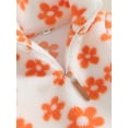 thumbnail image 5 of Toddler Girls Plush Jacket Floral Print 1/2 Zipper Long Sleeve Pullover Winter Coat Outwear, 5 of 7